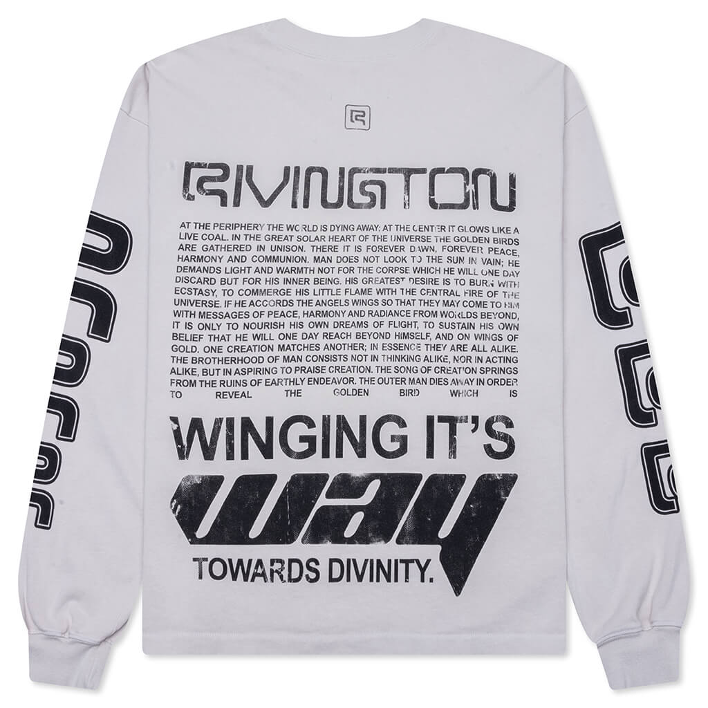 Divinity Paper Garden L/S Tee - Light Grey - Image 2