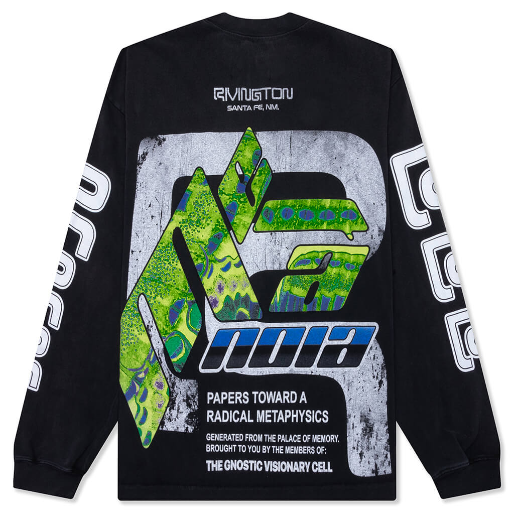 Radical Paper Garden L/S Tee - Faded Black - Image 2