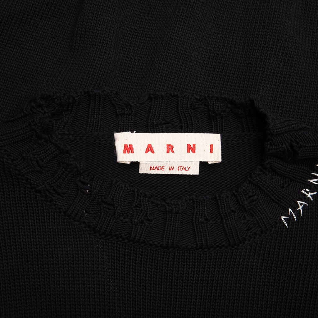 Round Neck Sweater - Black - Image 3