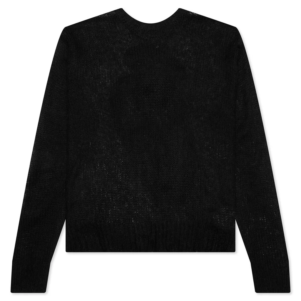S Loose Knit Sweater - Black