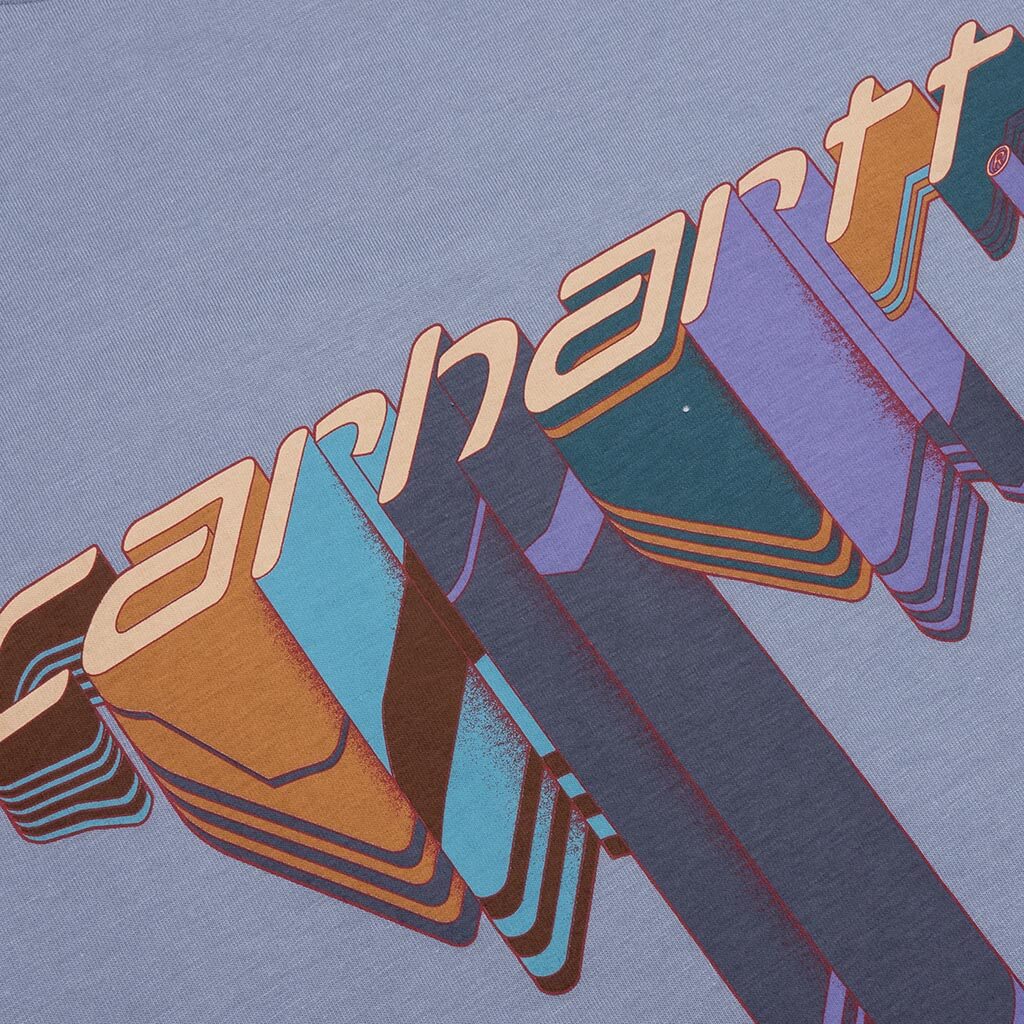 S/S Diagram Script T-Shirt - Bay Blue - Image 3