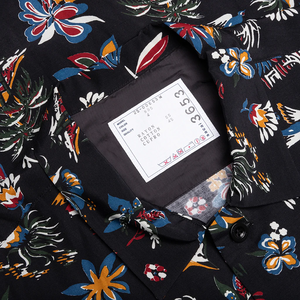 Car Race Tropical Print Shirt - Black/Tropical - Image 3