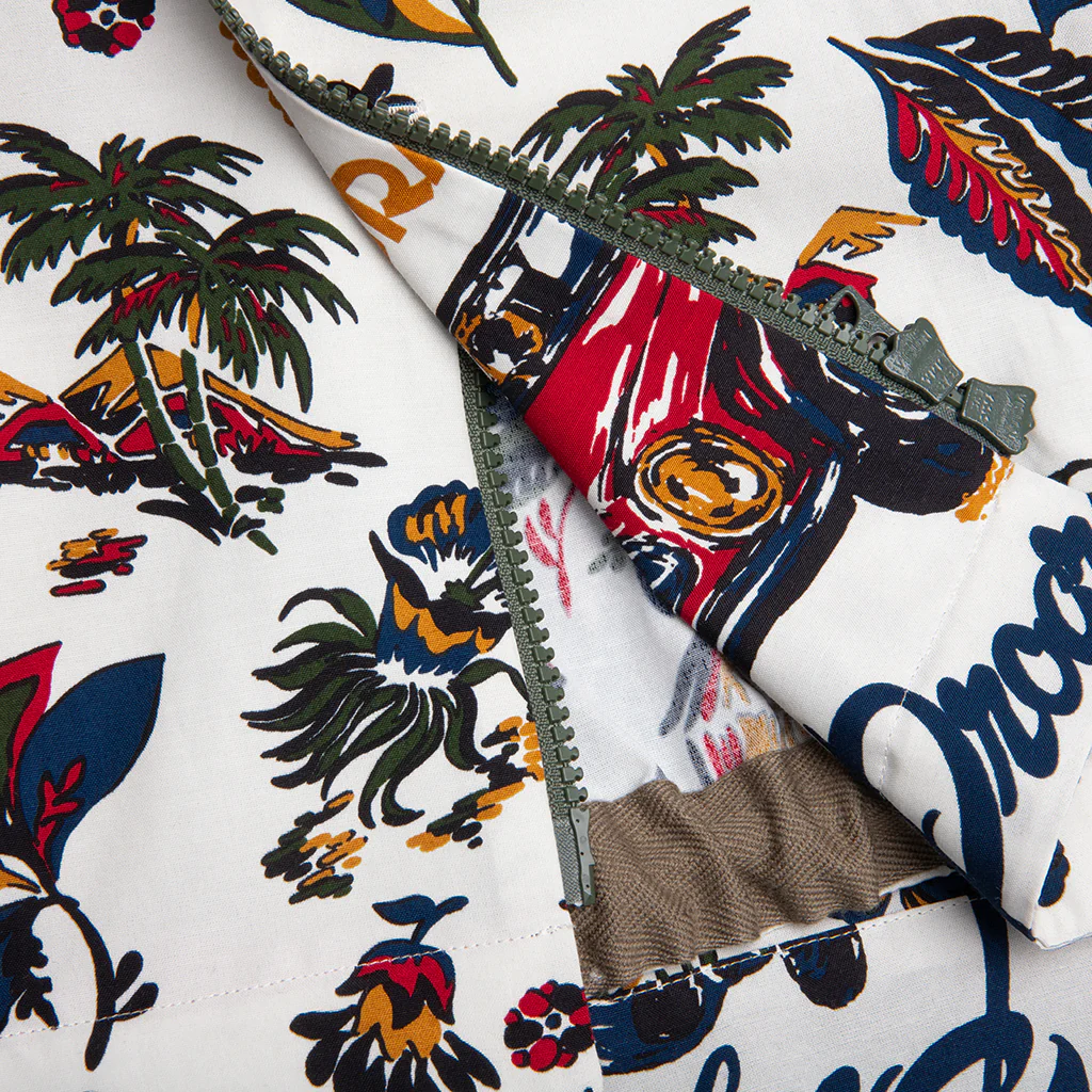 Car Race Tropical Print Shirt - Ivory - Image 5