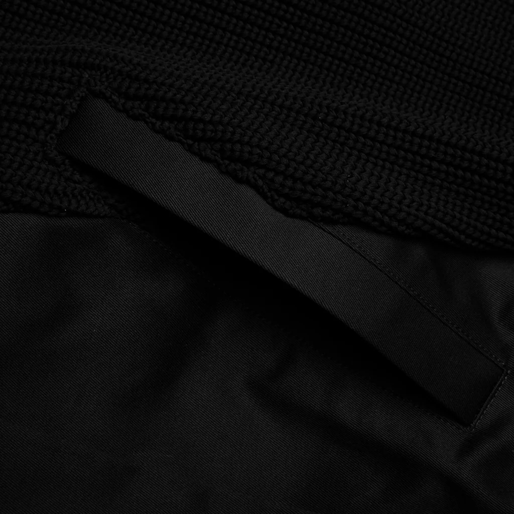 Cotton Chino Mix Pullover - Black - Image 3