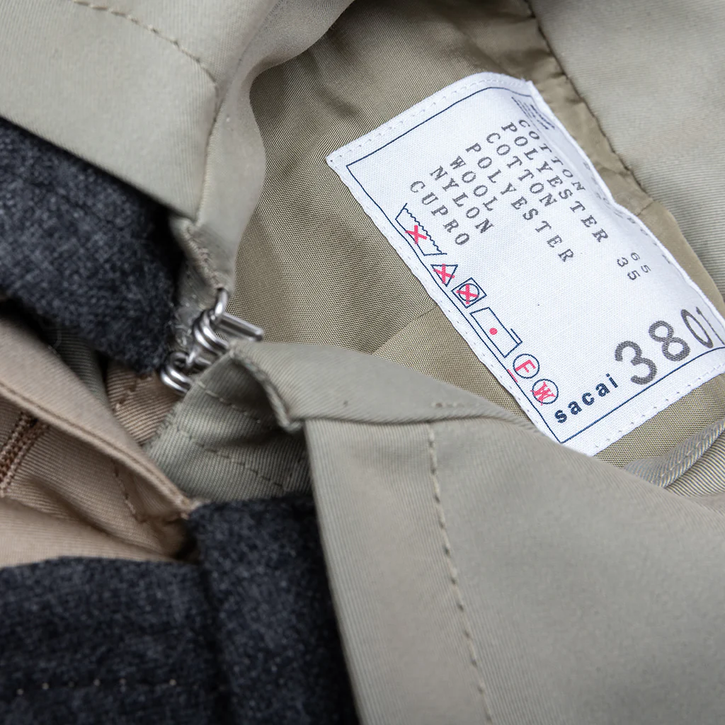 Cotton Gabardine Coat - Khaki/Beige - Image 2