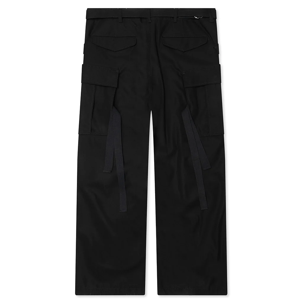 Cotton Twill Pants - Black - Image 2