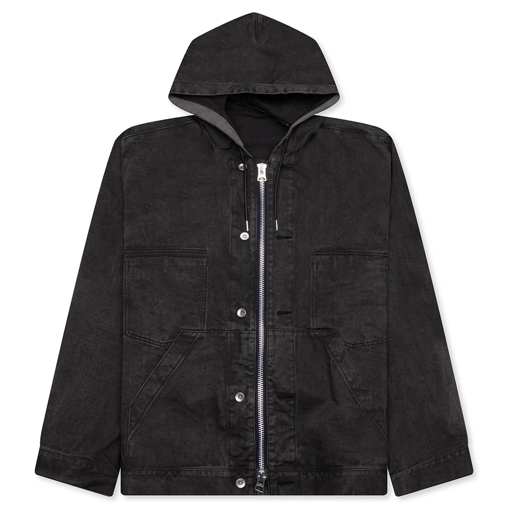 Denim Hoodie - Gray
