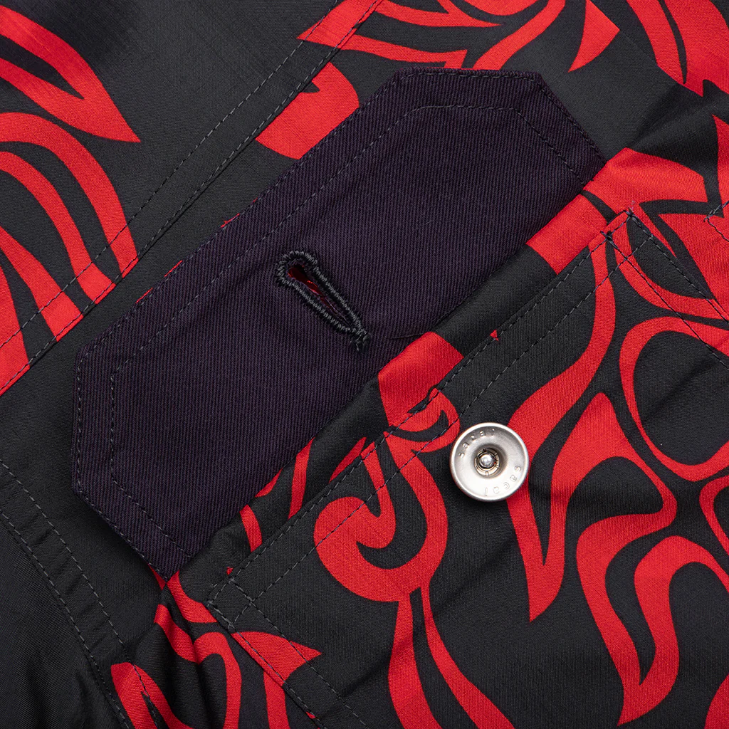Floral Print Blouson - Red - Image 4