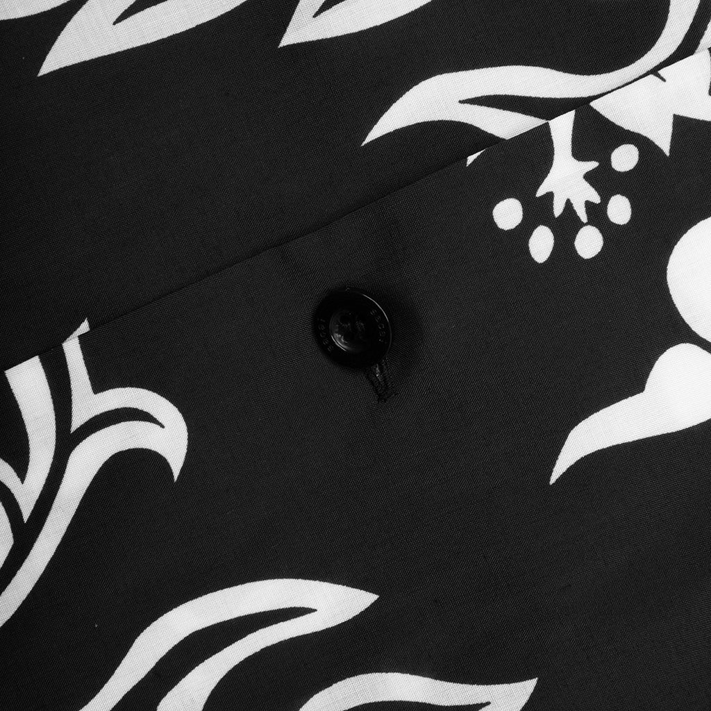 Floral Print Shirt - Black - Image 4