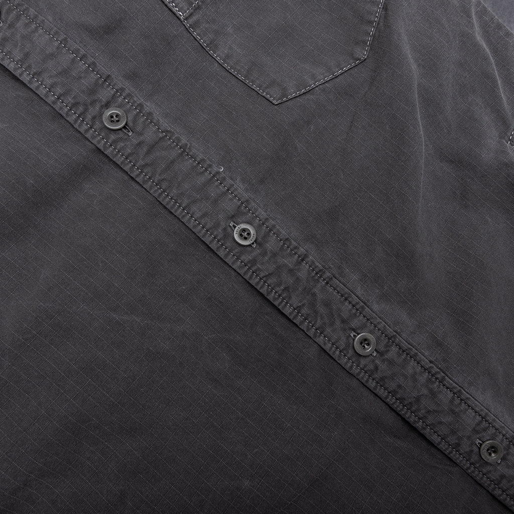 Garment Dye Rip Stop X Nylon Twill Shirt - Black - Image 3