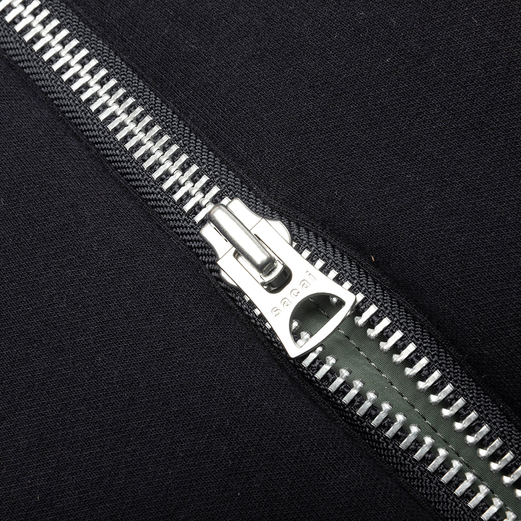 Nylon Twill X Sponge Sweat Hoodie - Navy/Khaki - Image 4
