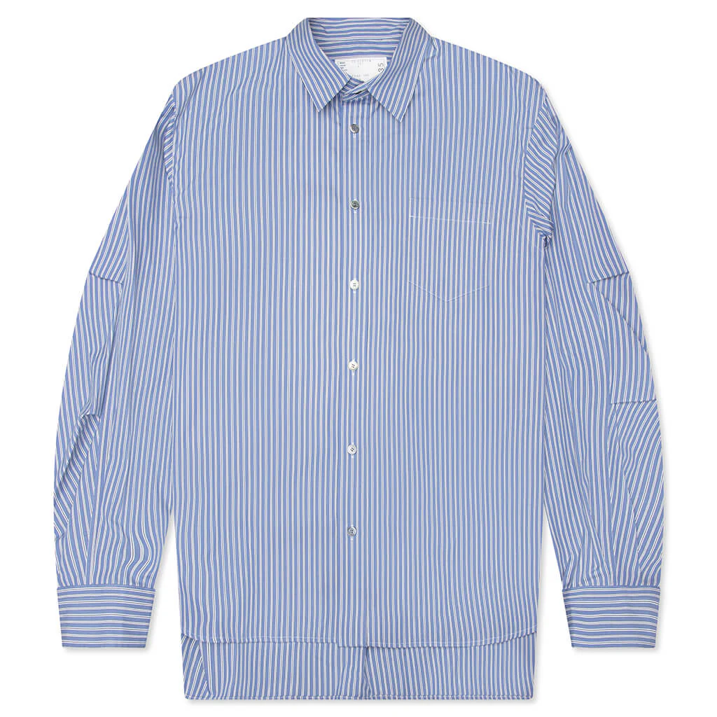 Poplin Shirt - Blue Stripe