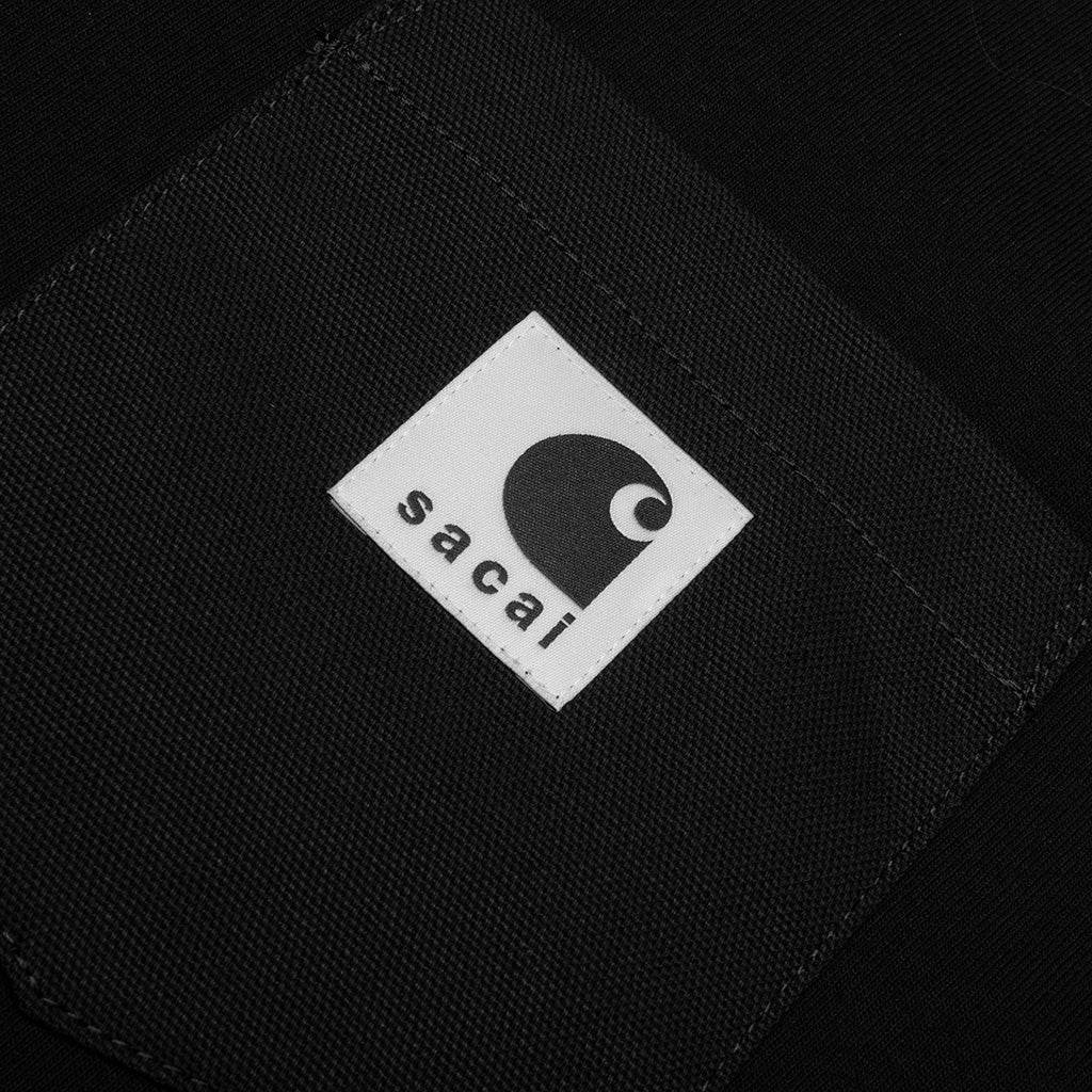 Sacai x Carhartt WIP Cotton Jersey L/S T-Shirt - Black - Image 3