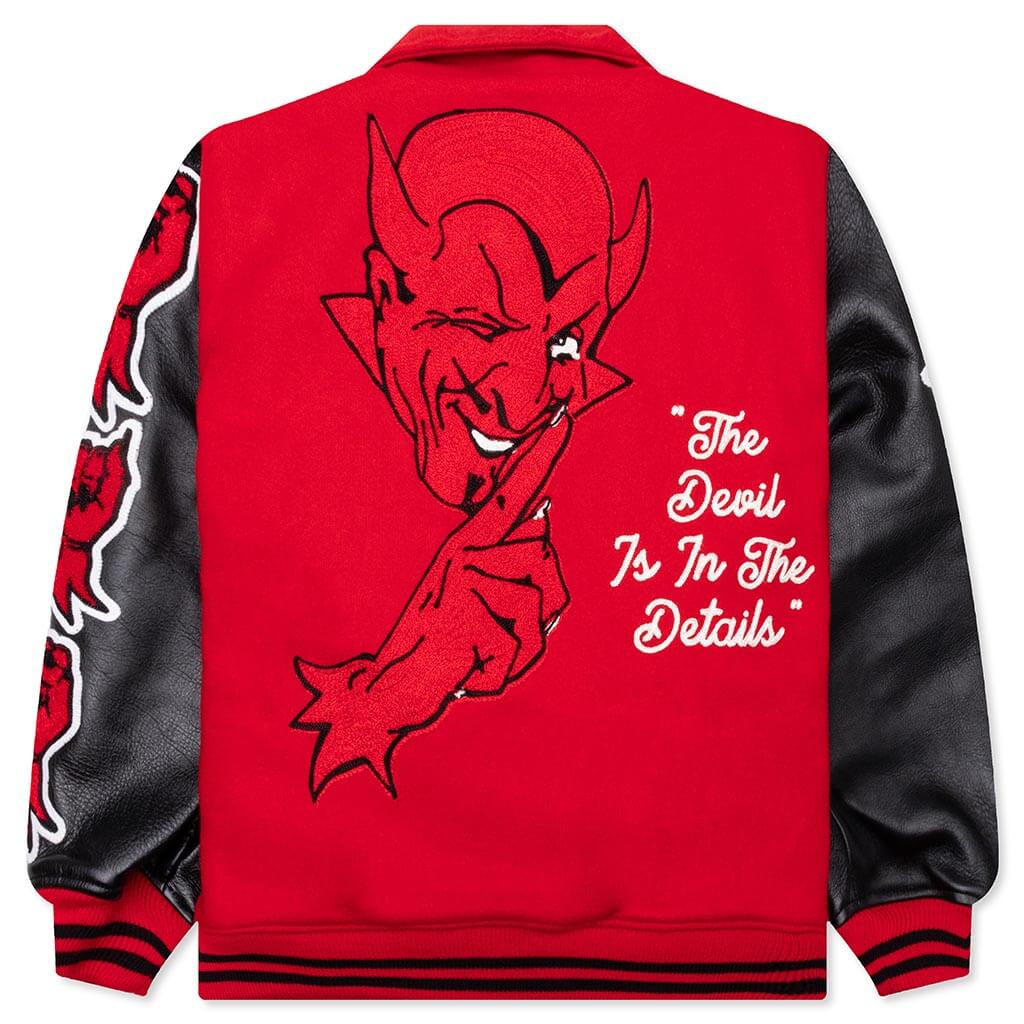 Saint Michael Devil Varsity Jacket - Red - Image 2