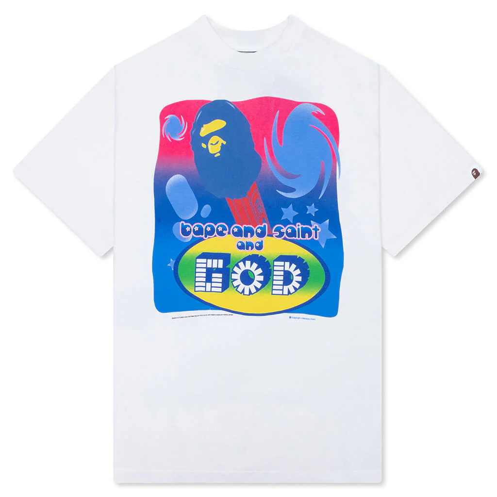 Saint M6 x Bape God S/S Tee - White
