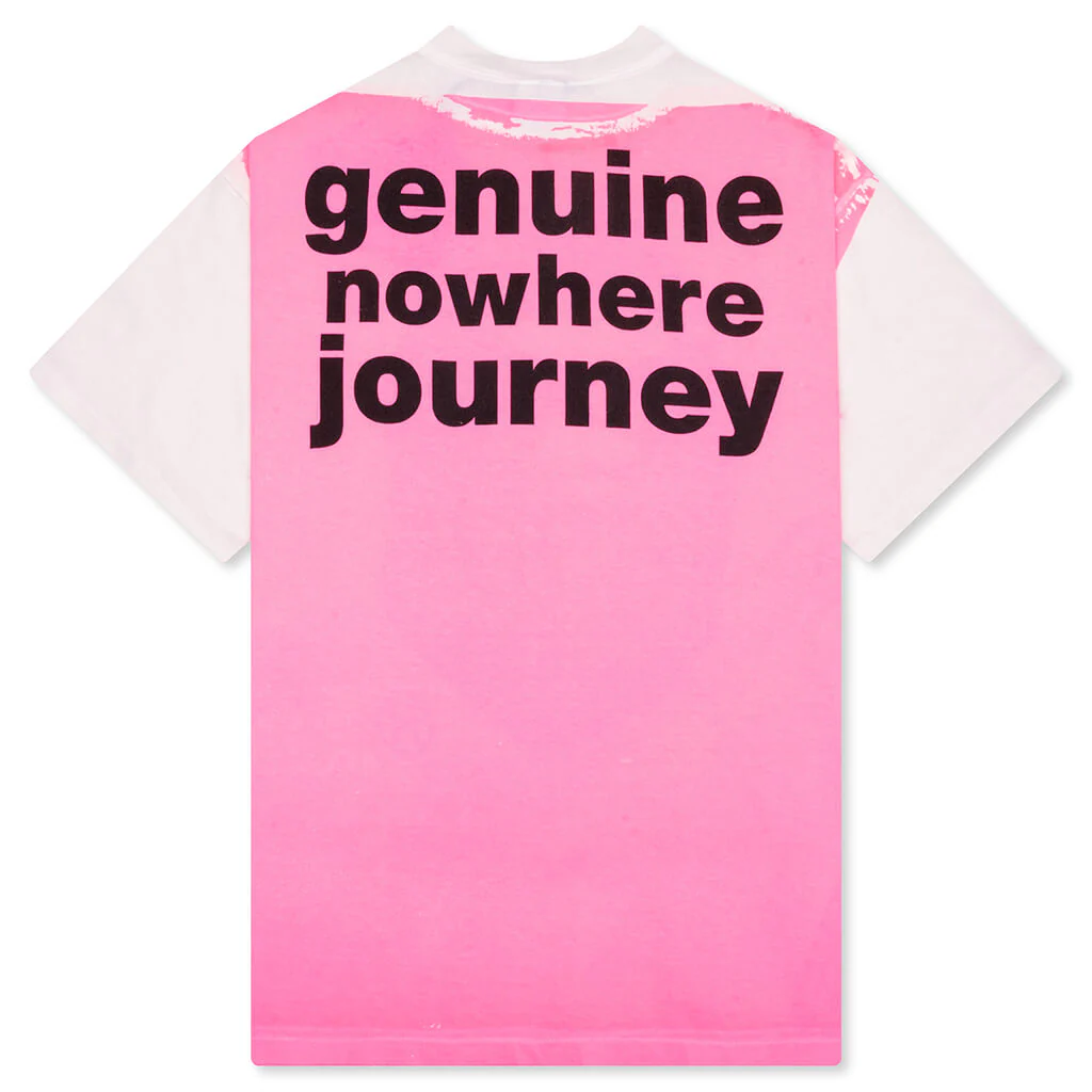 Saint M6 x Bape Handprint Genuine Nowhere Journey S/S Tee - White/Pink - Image 2