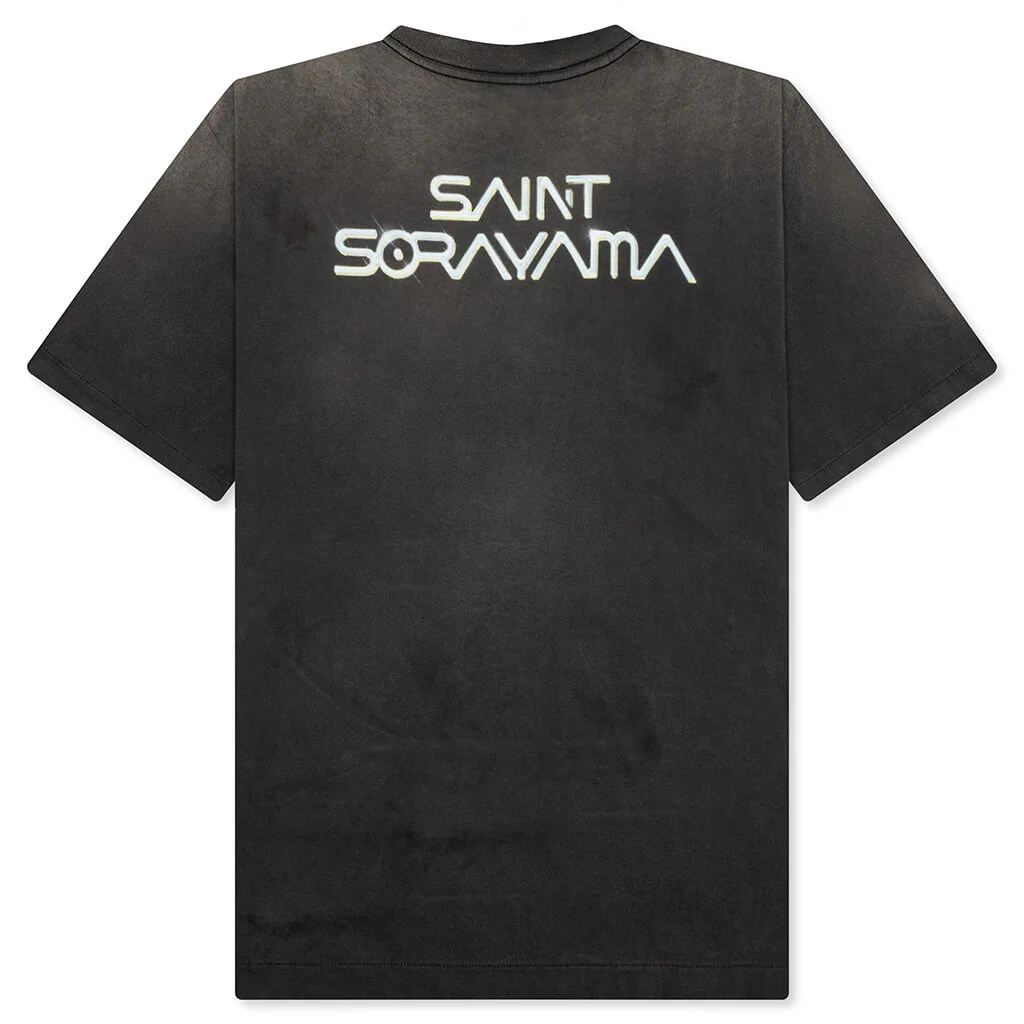 Saint M6 x Sorayama Mask S/S Tee - Black - Image 2