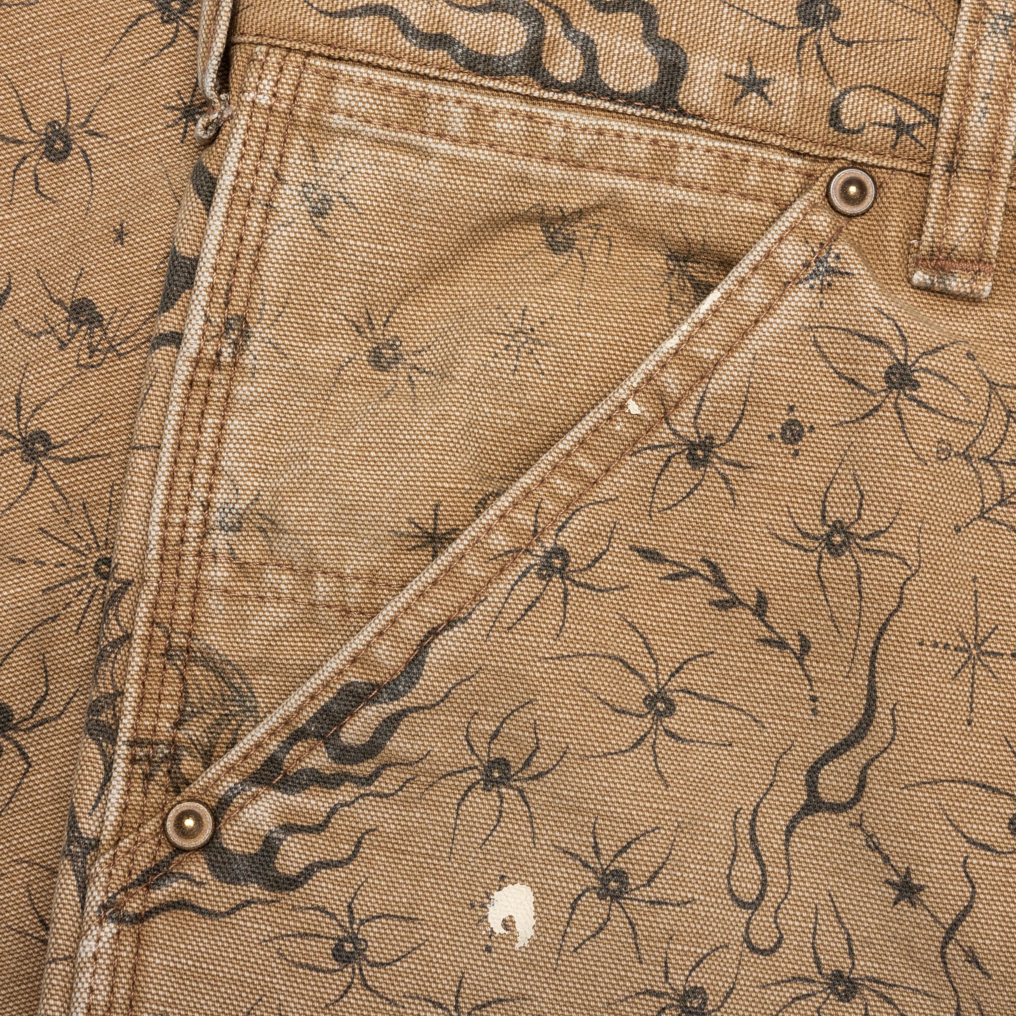 Saint Michael X Dr.Woo Mx6 Double Knee Pants - Beige - Image 3