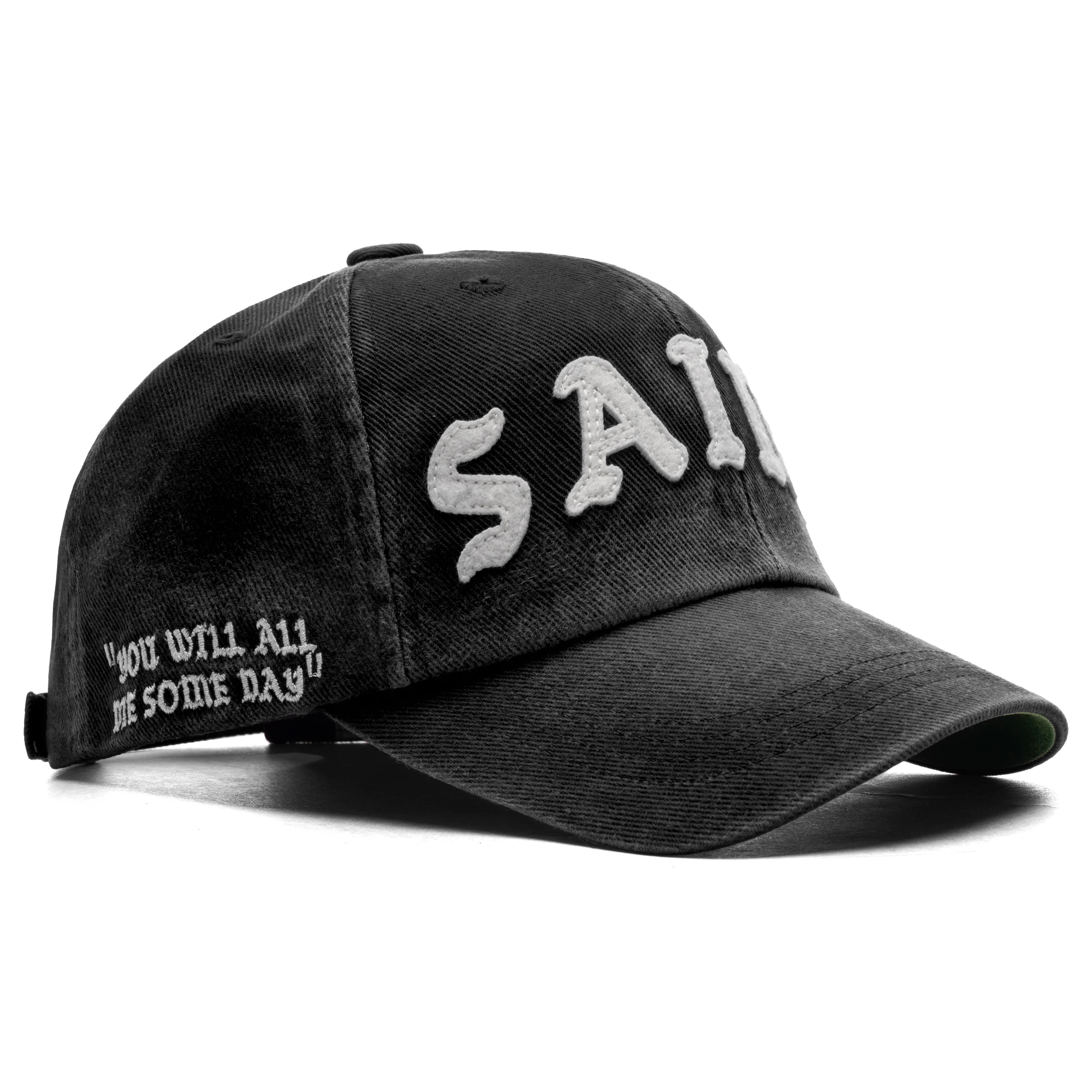 6 Panel Saint Cap - Black - Image 3