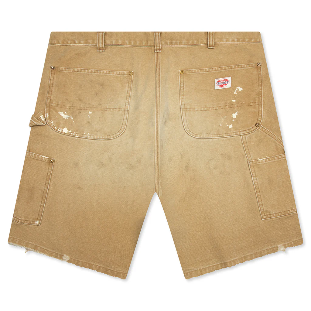 Double Knee Shorts - Beige - Image 2