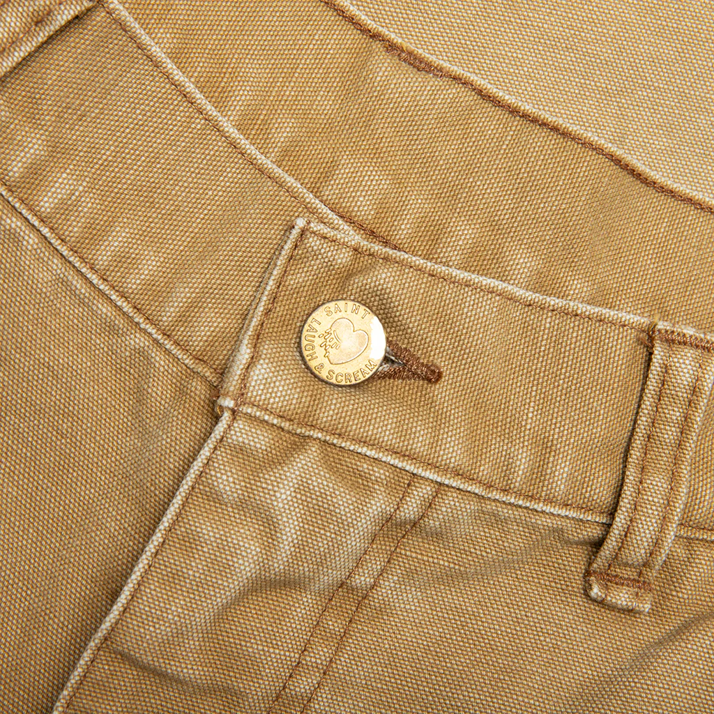 Double Knee Shorts - Beige - Image 3