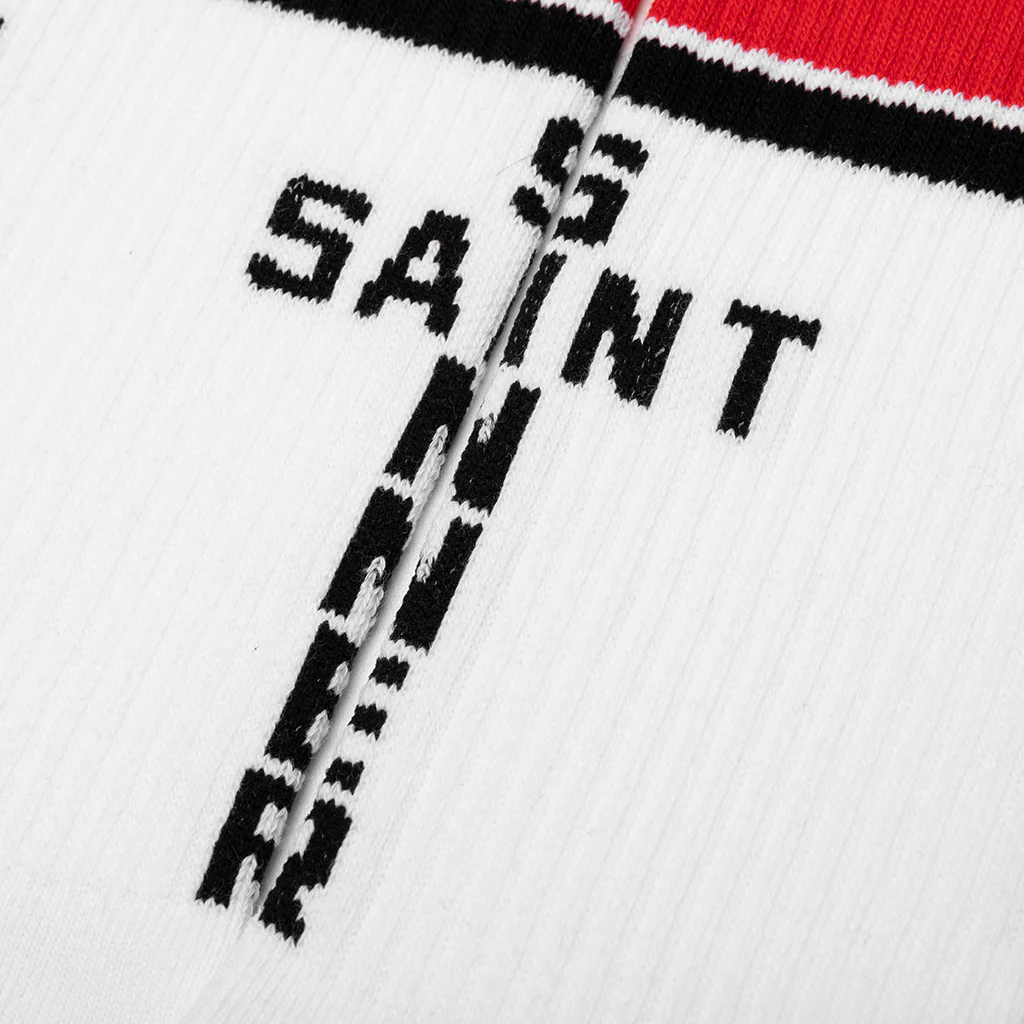 Saint Sinner Socks - White/Red - Image 2