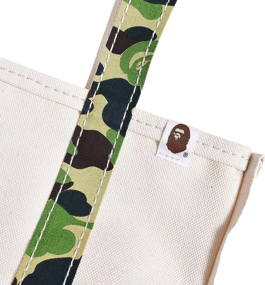 Saint Michael x A Bathing Ape Small Tote Bag - White/Camo - Image 3