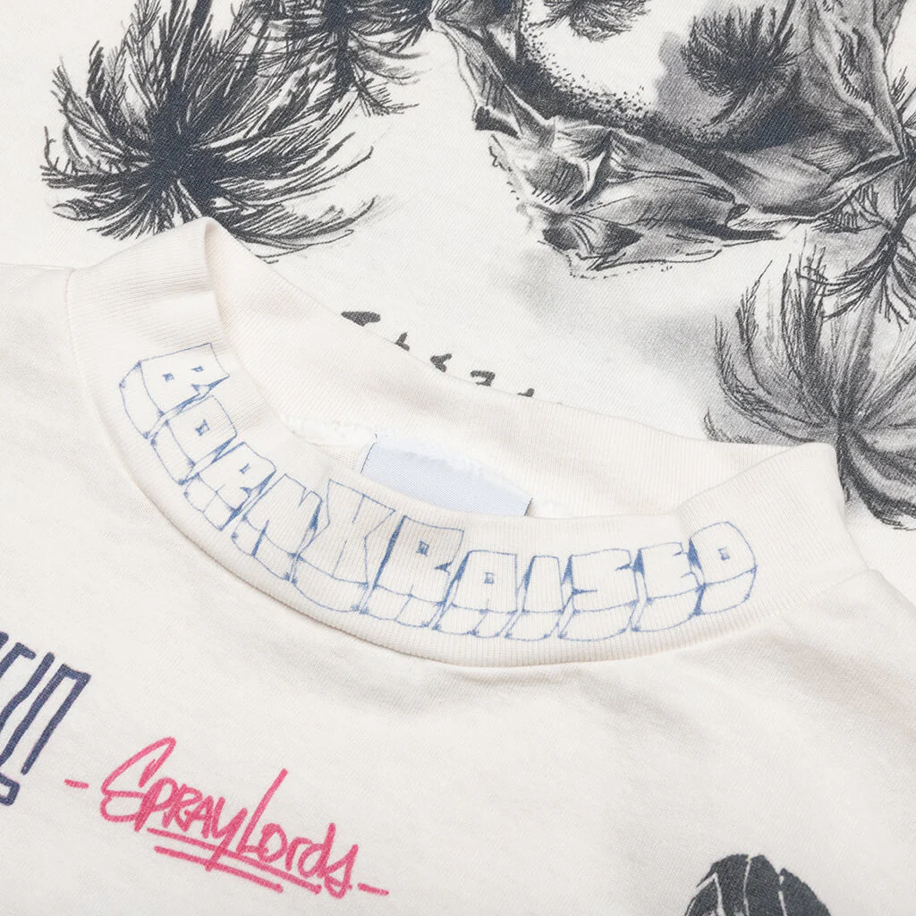 Saint Michael x Born X Raised LA L/S Tee - White - Image 3