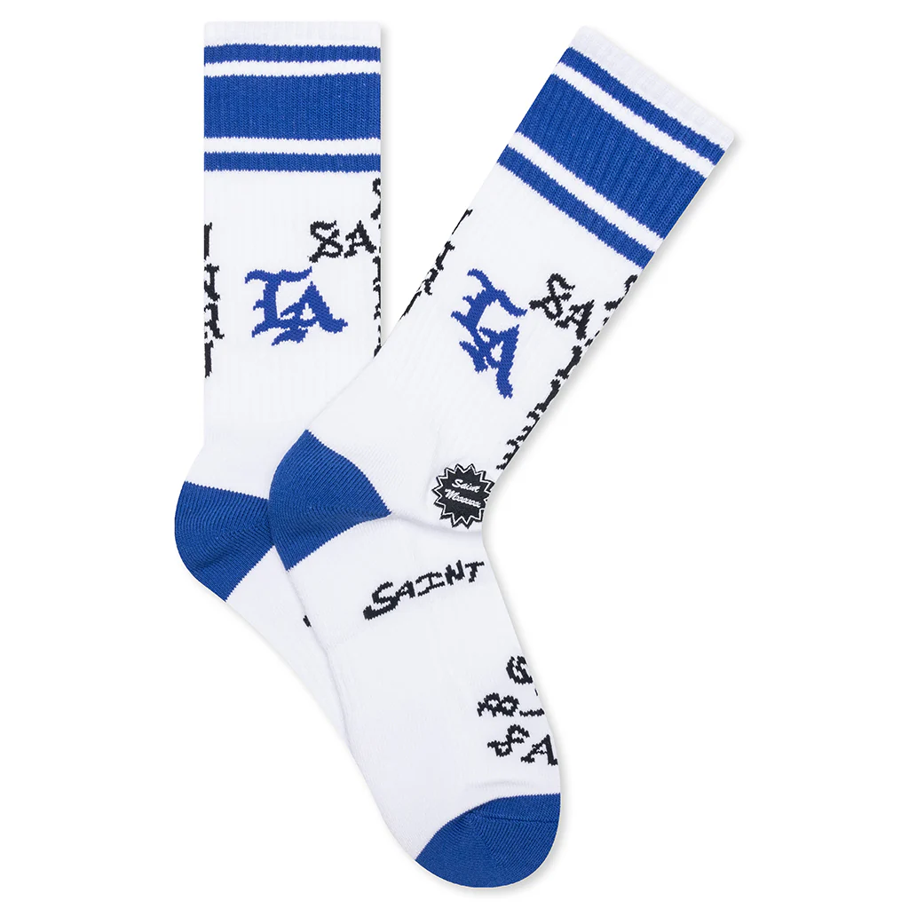 Saint Michael x Born X Raised LA Socks - White