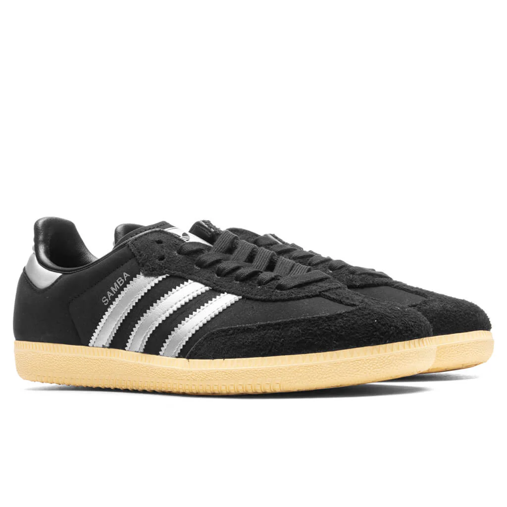Women's Samba OG - Core Black/Matte Silver/Almost Yellow - Image 2