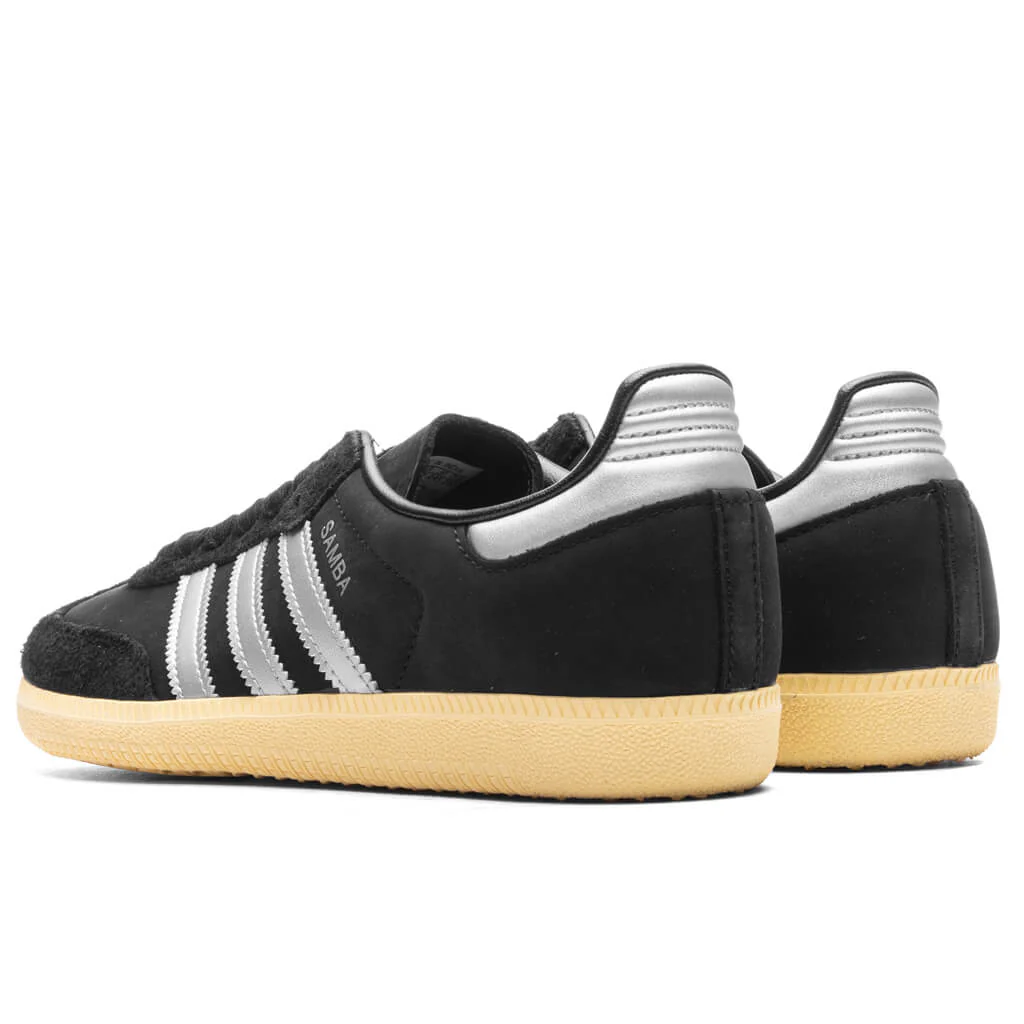 Women's Samba OG - Core Black/Matte Silver/Almost Yellow - Image 3