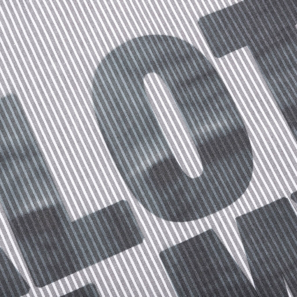 A Lot on My Mind Oversized Workshirt - Grey Stripes - Image 5