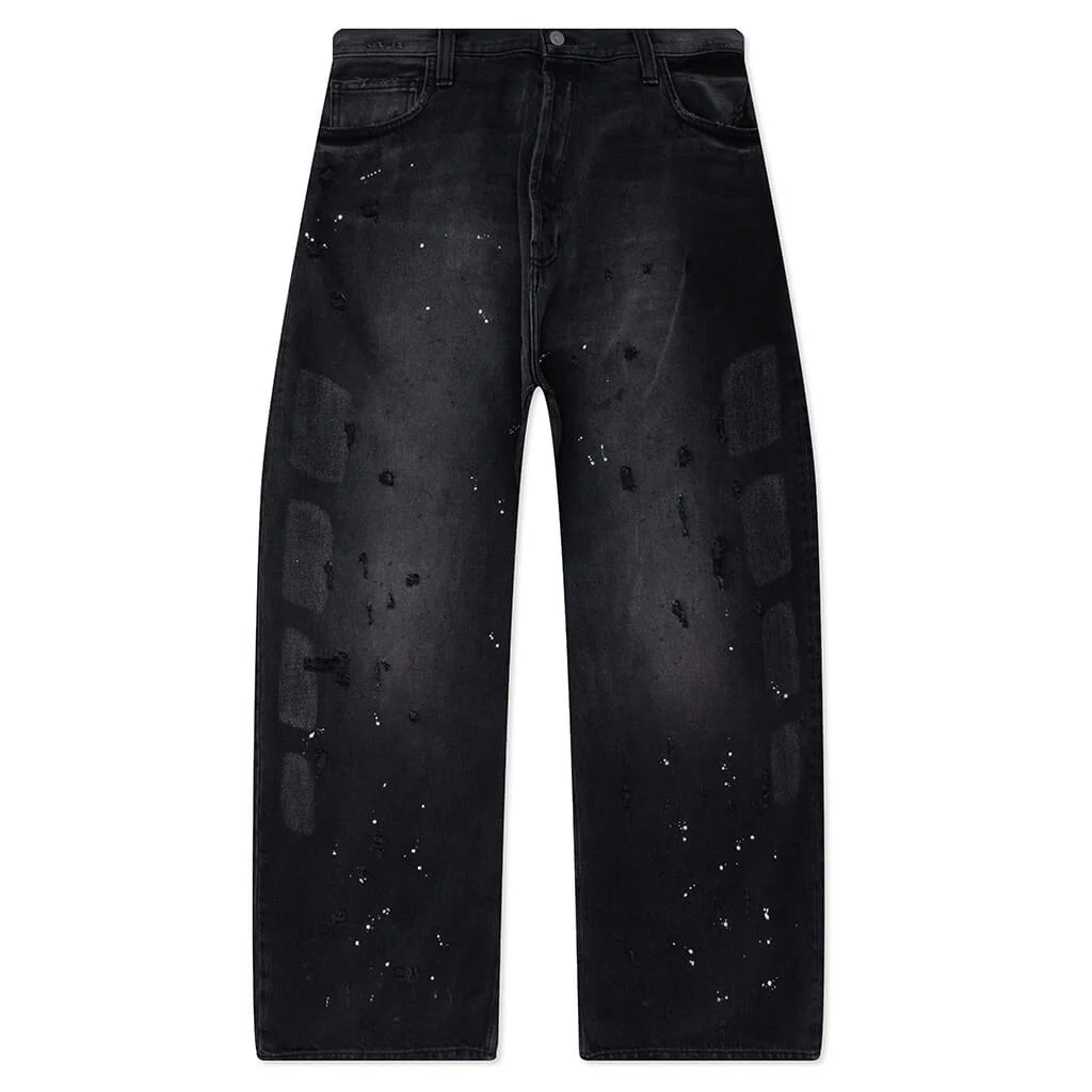 Baggy Moto Pant - Washed Black