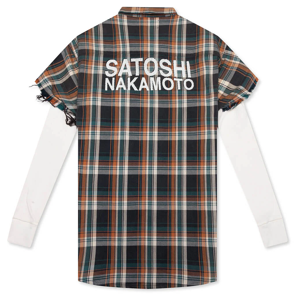 Bender Cut Off Flannel - Orange Plaid - Image 2