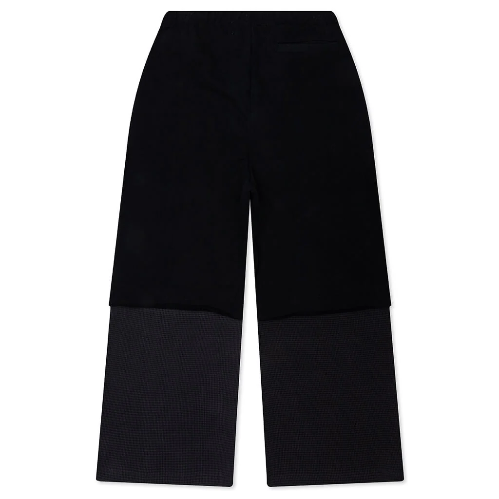 Double Layer Studded Sweatpant - Black - Image 2