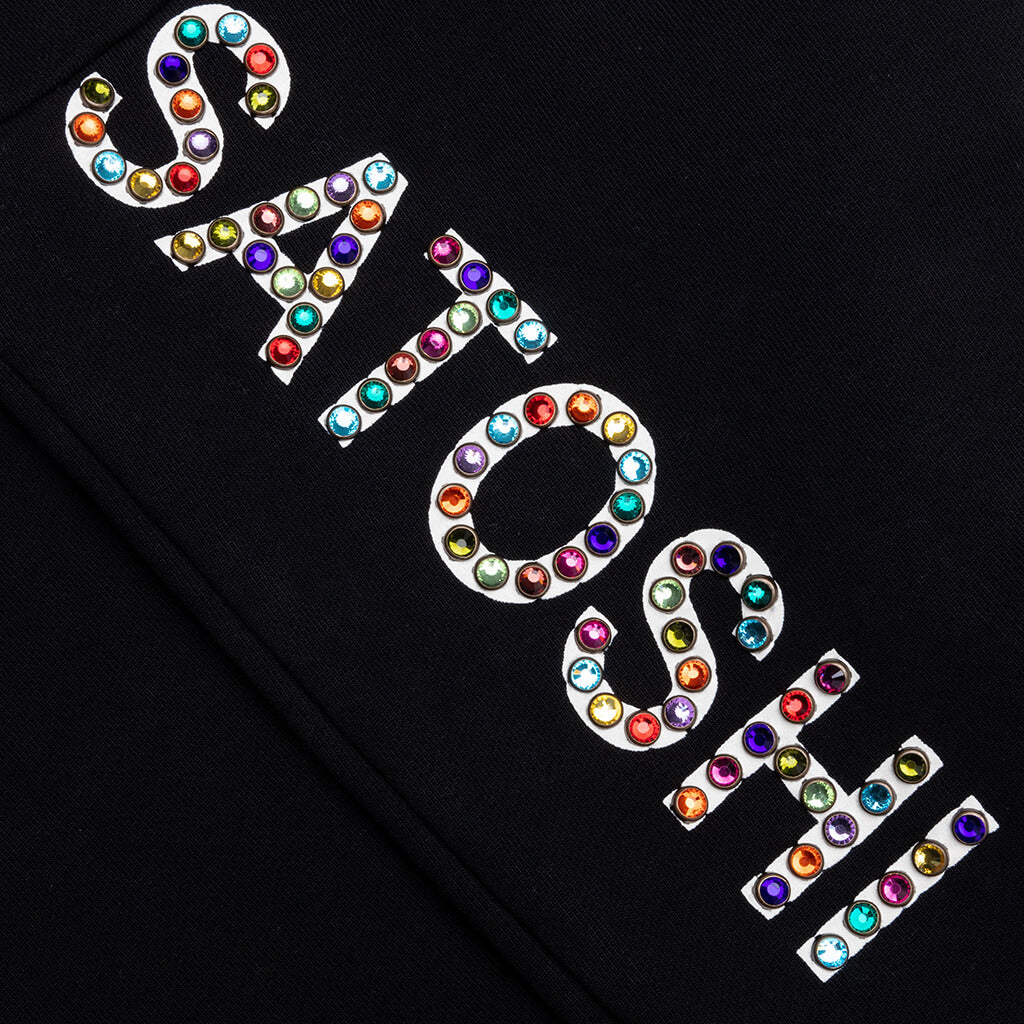 Double Layer Studded Sweatpant - Black - Image 3