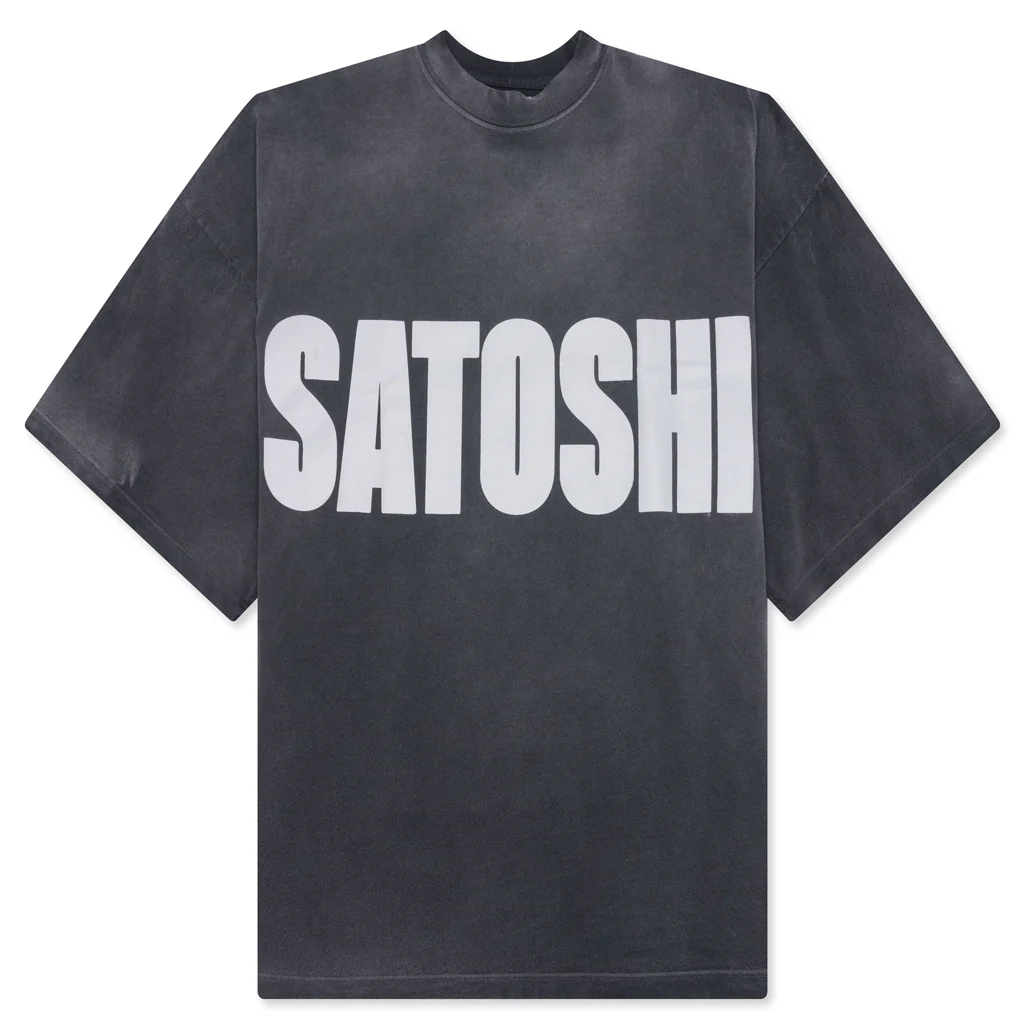 Jumbo Font Oversized Tee - Vintage Black