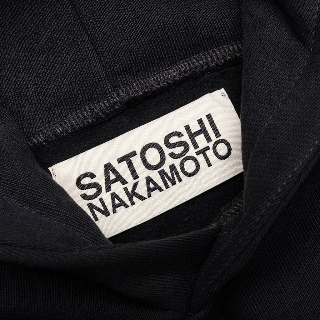 Leather Studded Logo Hoodie - Black - Image 3
