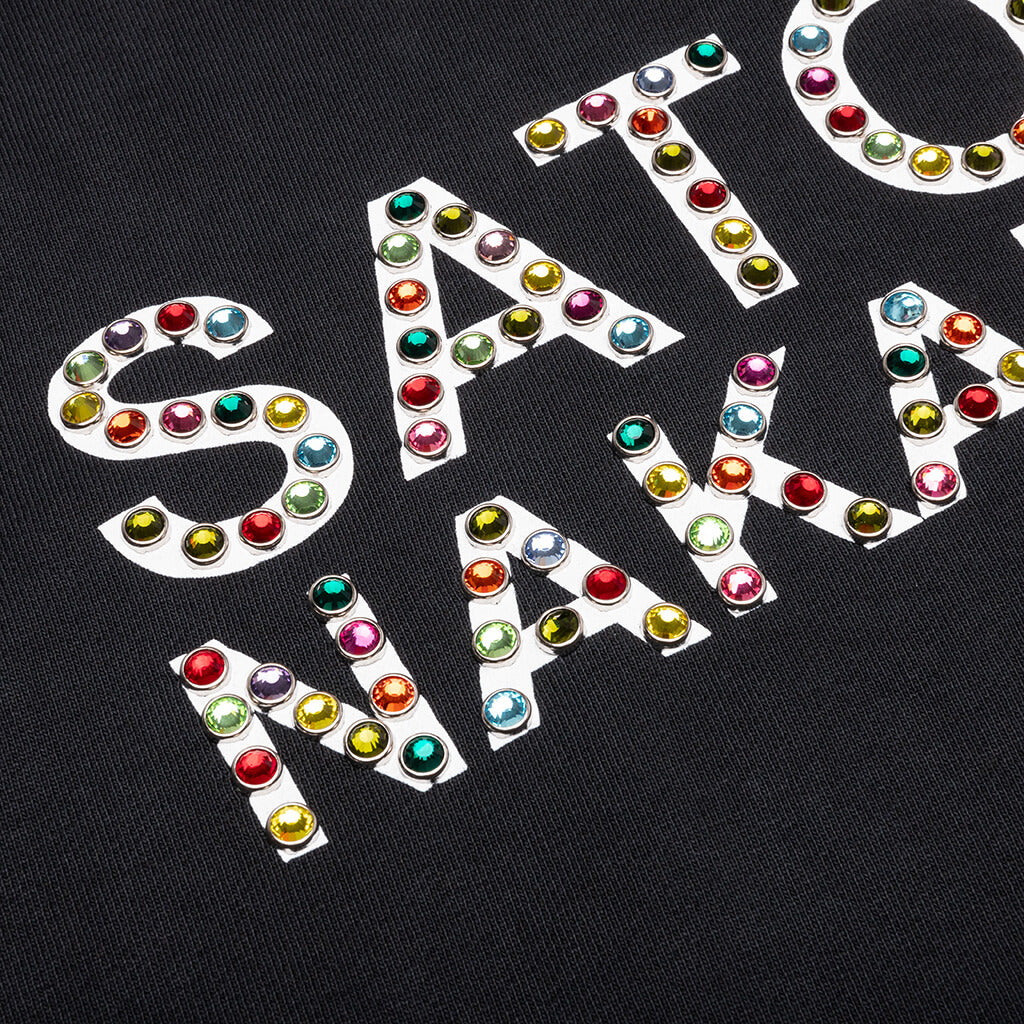 Leather Studded Logo Hoodie - Black - Image 4
