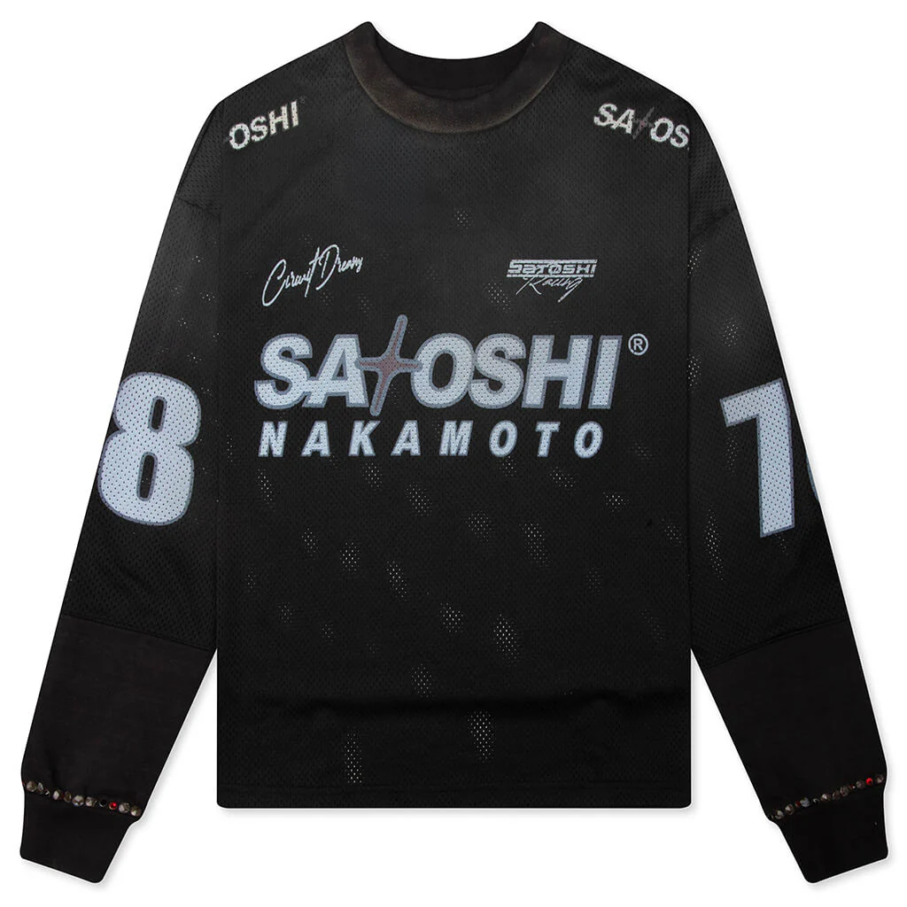 Mesh Moto Jersey - Black