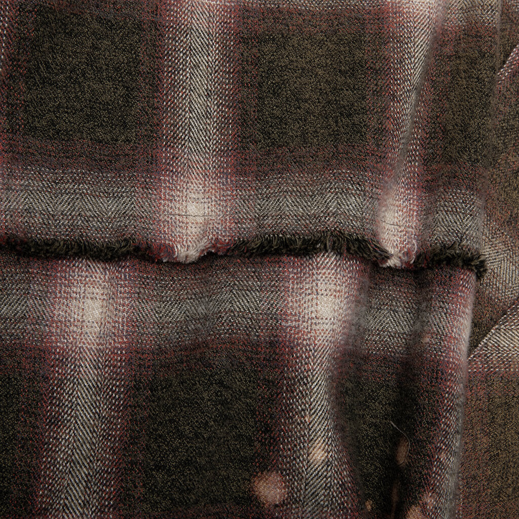 Patchwork Flannel - Burgundy/Green - Image 3