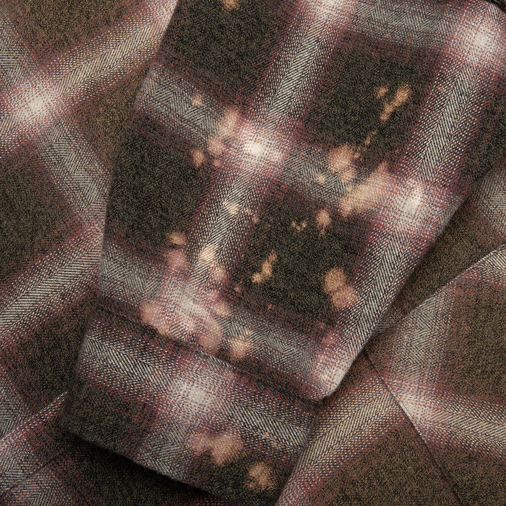 Patchwork Flannel - Burgundy/Green - Image 4