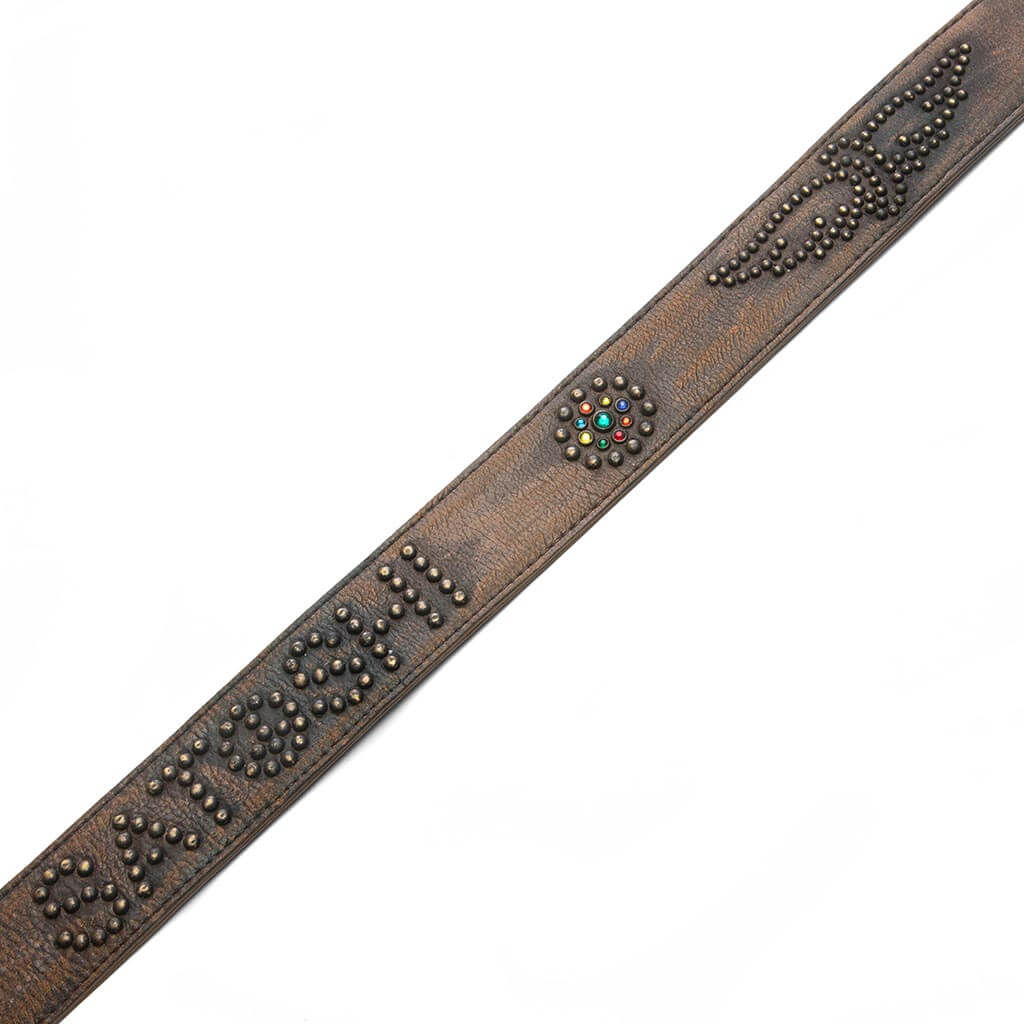 Racing Champion Studded Belt - Brown - Image 4