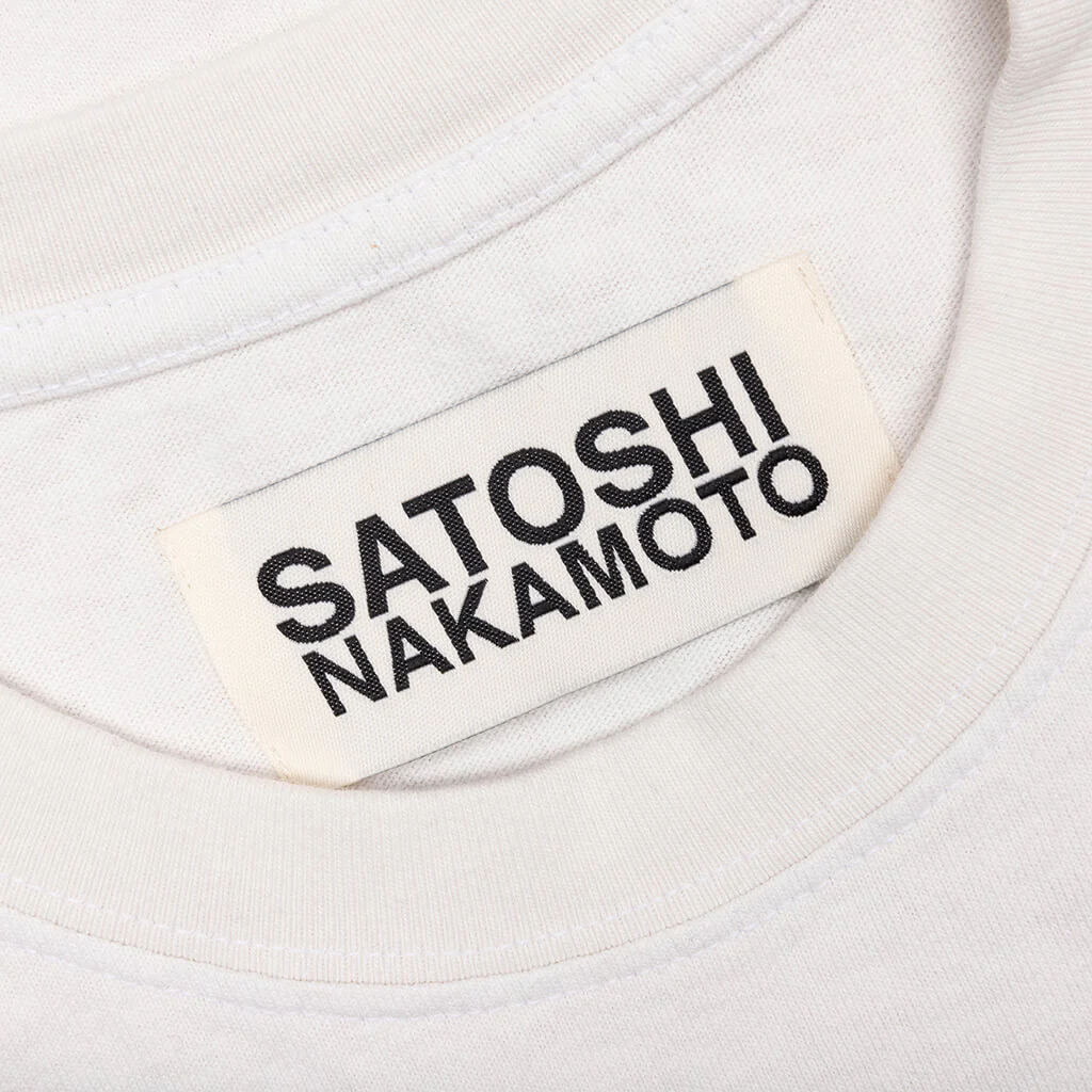 Satoshi Logo Tee - White - Image 3