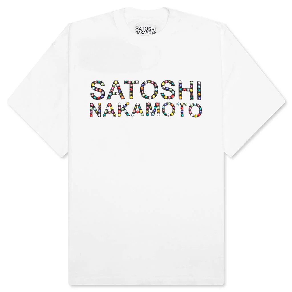 Studded Logo Tee - White