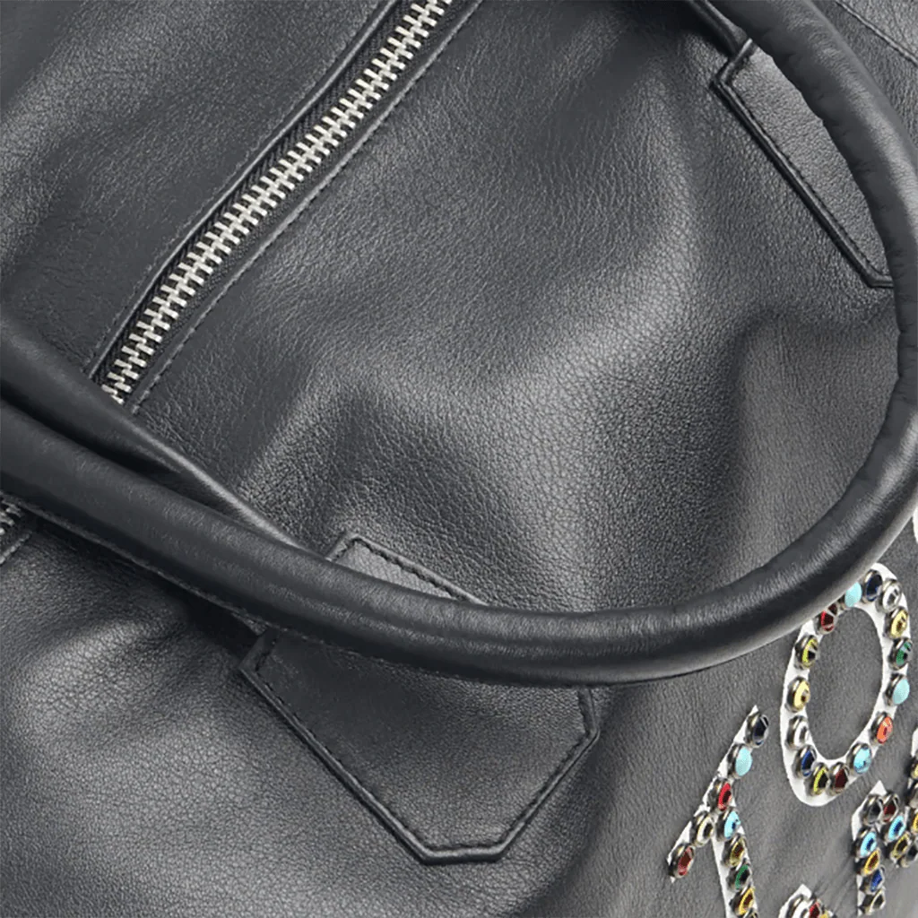 Studded Weekender Bag - Black - Image 4