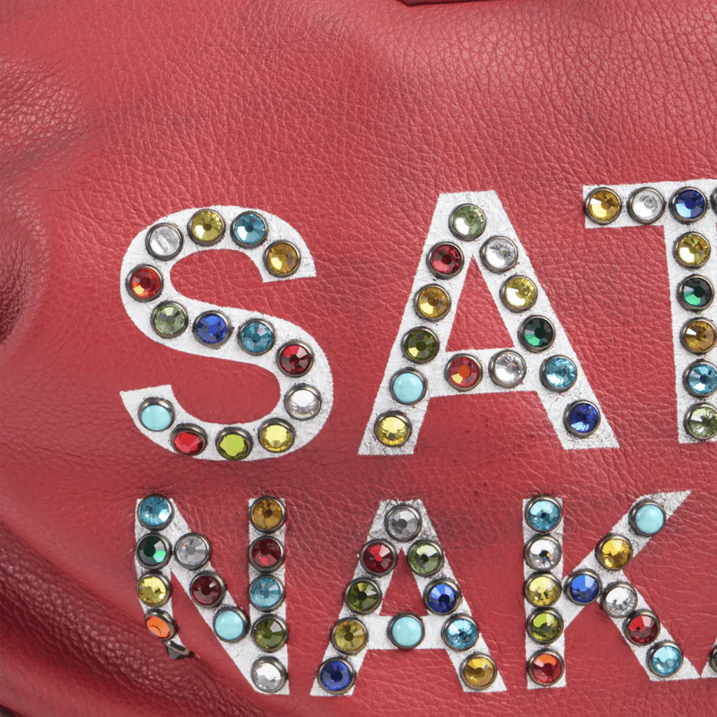 Studded Weekender Bag - Red - Image 3