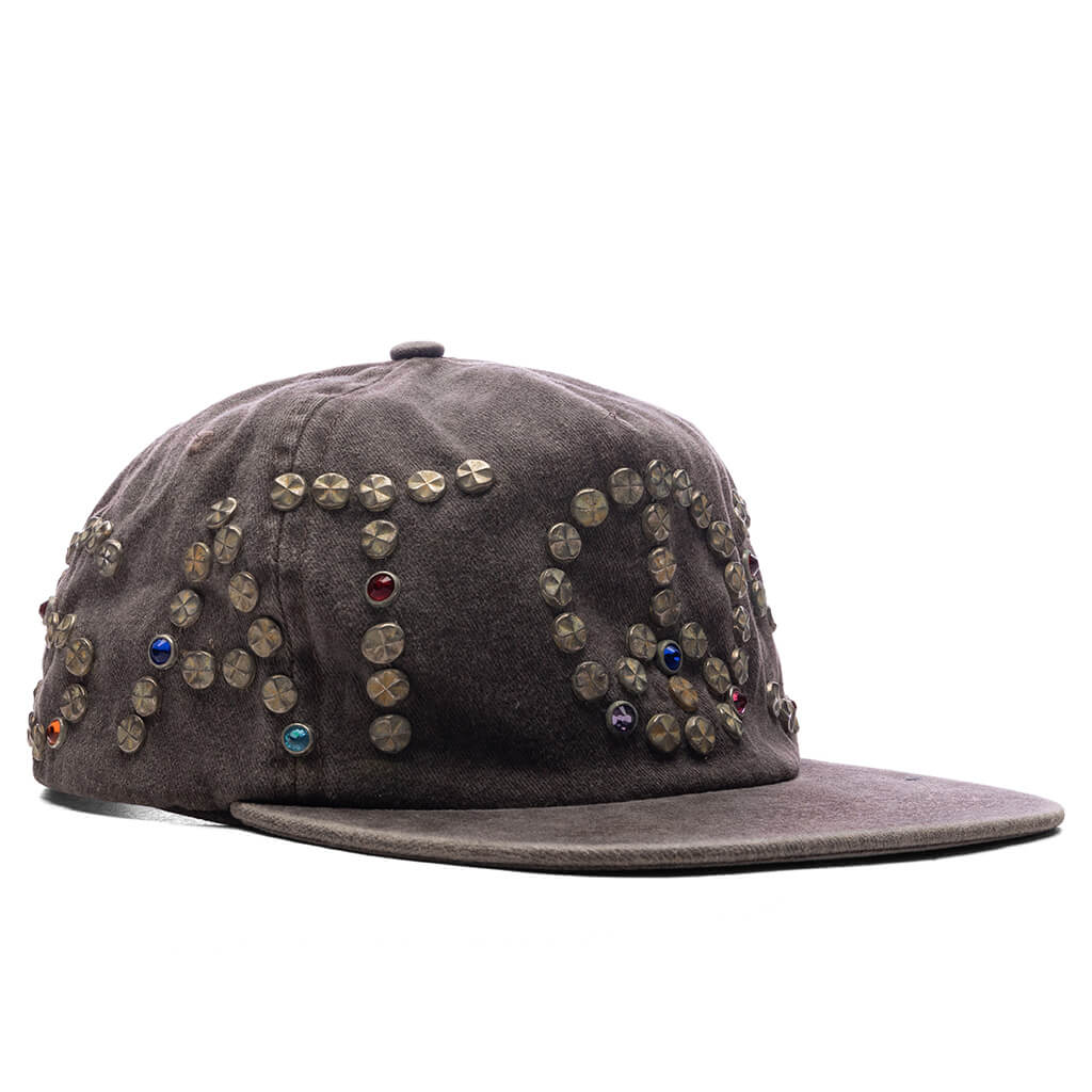 Studded Wrap Around Hat - Brown - Image 3