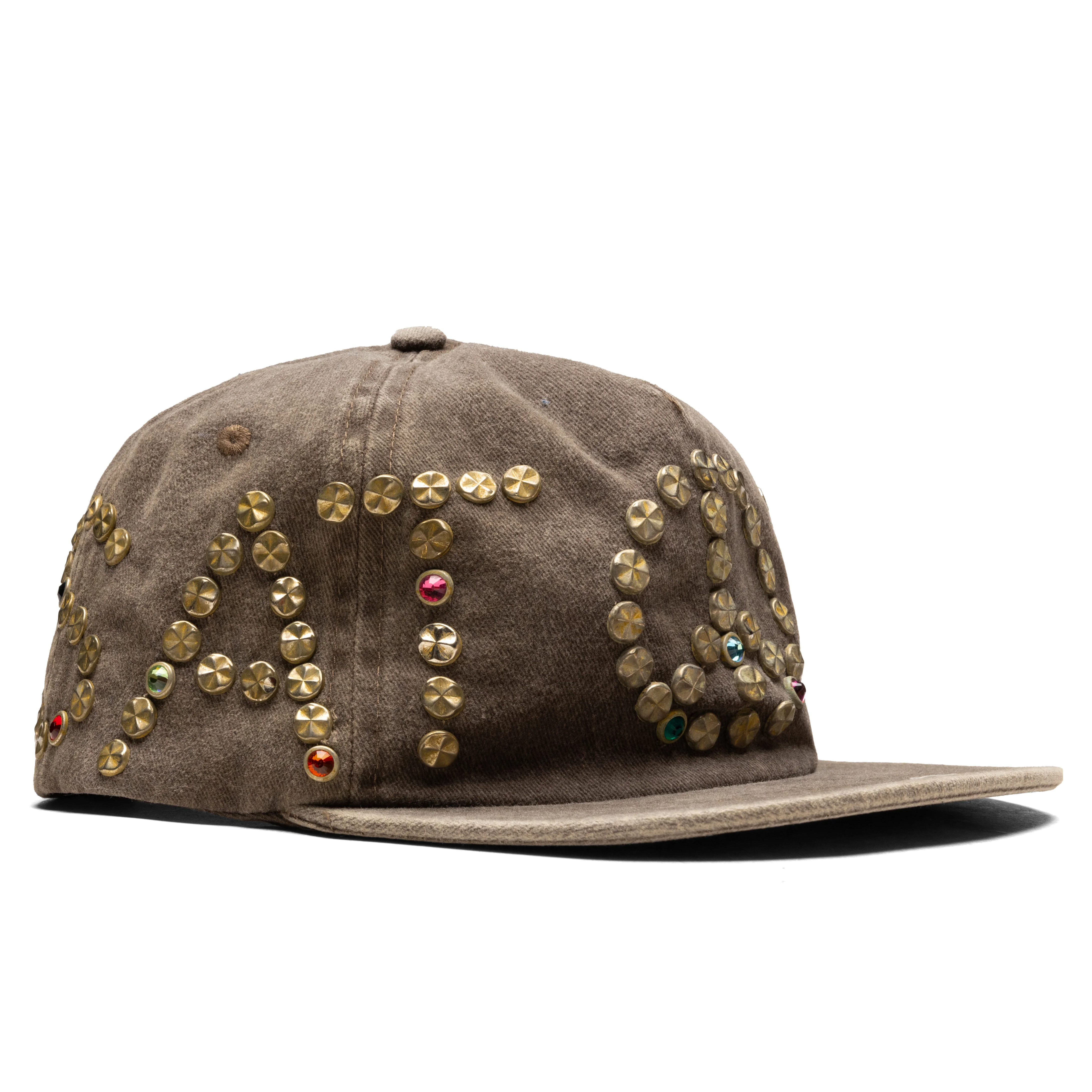 Studded Wrap Around Hat - Brown - Image 3
