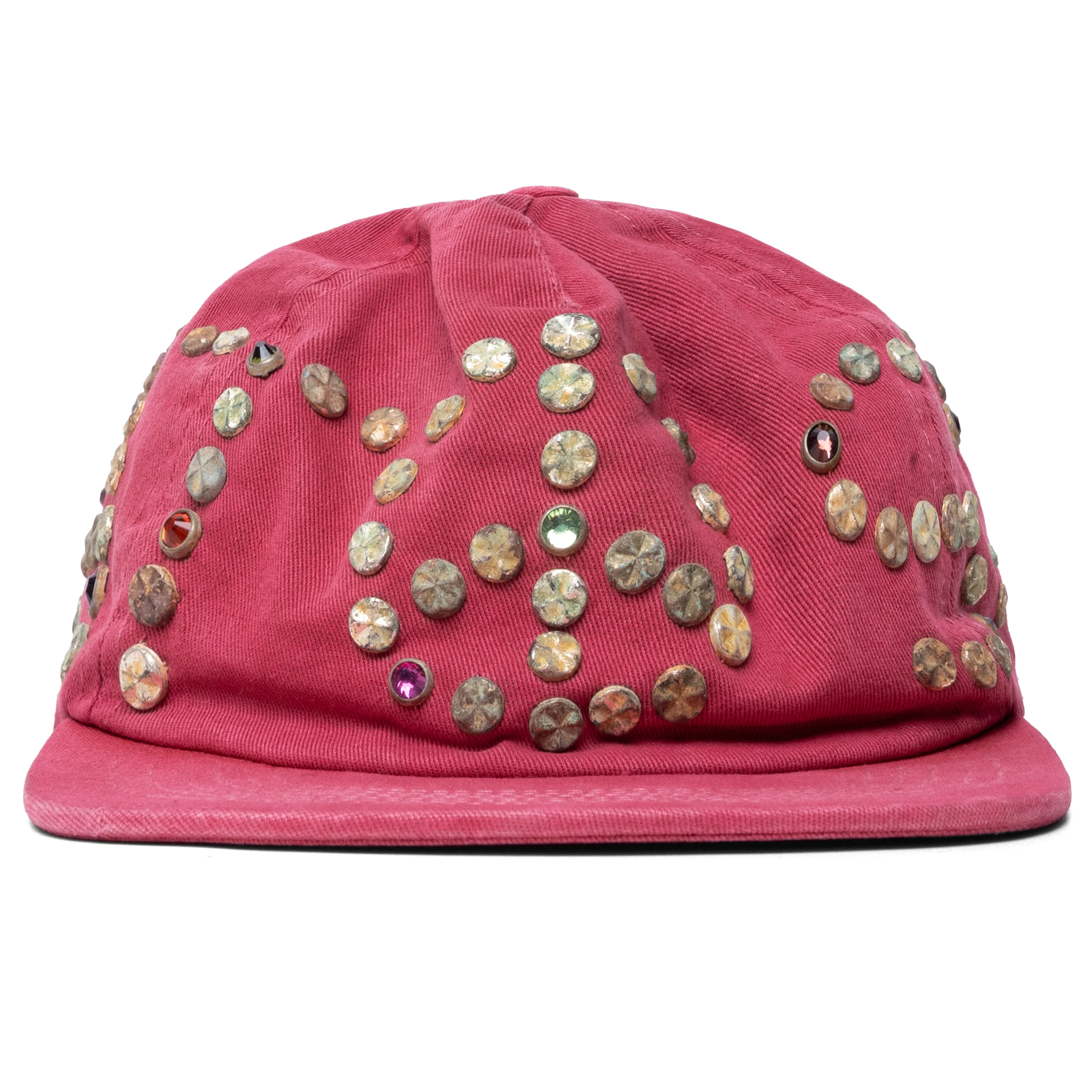 Studded Wrap Around Hat - Red